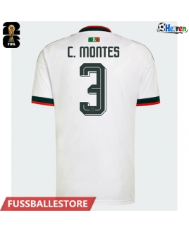 Günstige Mexiko Cesar Montes #3 Auswärtstrikot WM 2026 Kurzarm